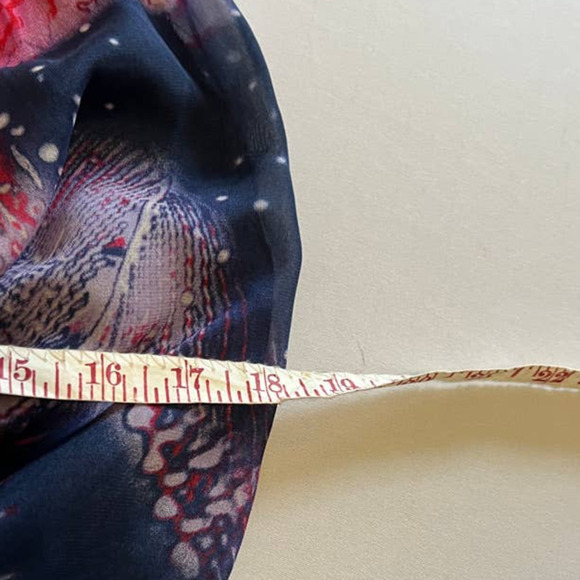 Dirty Ballerina v-neck maxi dress gemstone print red, pink, blue M - Picture 11 of 15